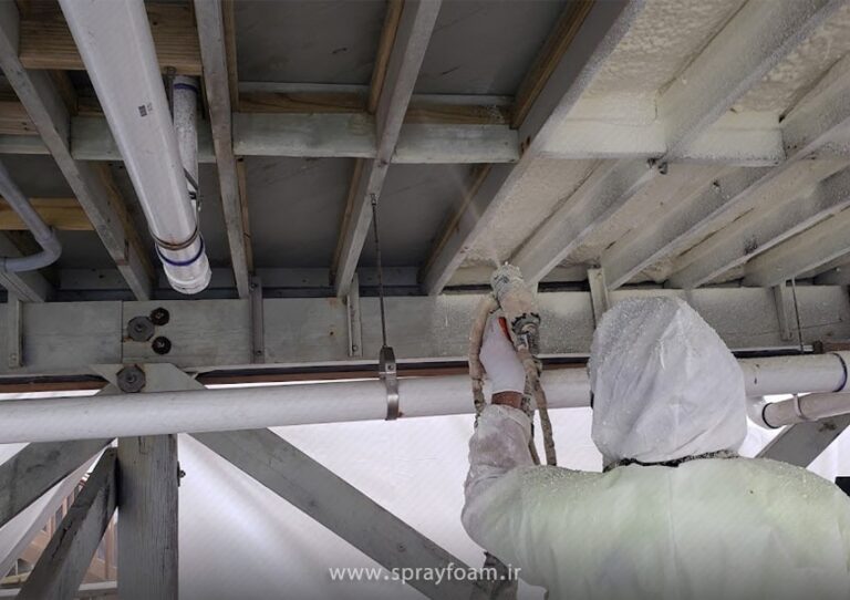 عایق سقف سوله با فوم پاششی پلی یورتان