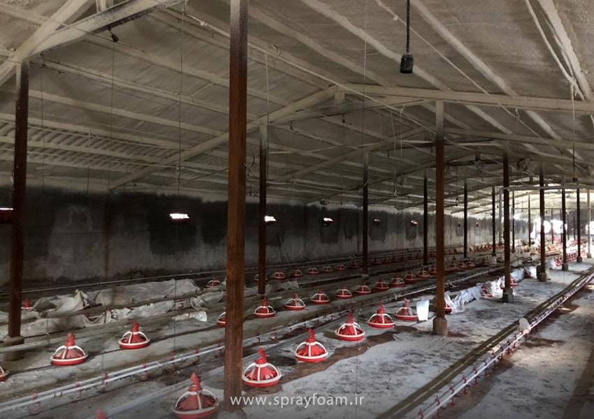 طول عمر در عایق سقف سوله با فوم پاششی