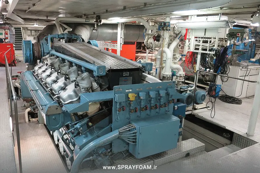 عایق صوتی پلی یورتان برای موتورخانه